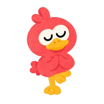 Pinkduck, standing still