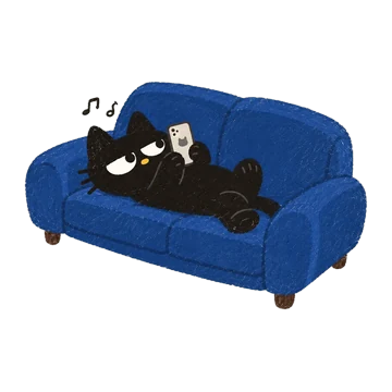 Luna on the sofa